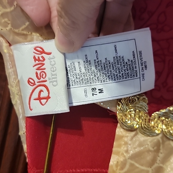 Deluxe Belle Dress Disney Direct Holiday Gown Dress size M (7/8) with a coat - Picture 5 of 17